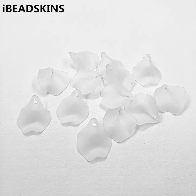 Frosted Clear Leaves Beads for Jewelry Making - 700pcs