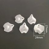 Frosted Clear Leaves Beads for Jewelry Making - 700pcs