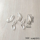 1500pcs Clear Acrylic Petal Shape Beads for DIY Jewelry Making