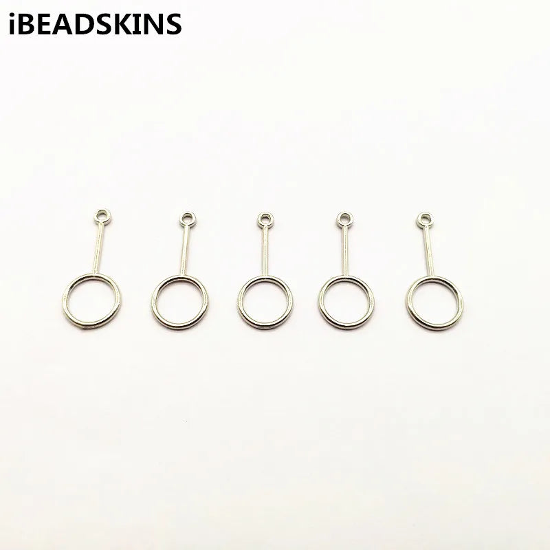 100pcs Rhodium Geometric Shape Charm for Earring DIY Jewelry Findings
