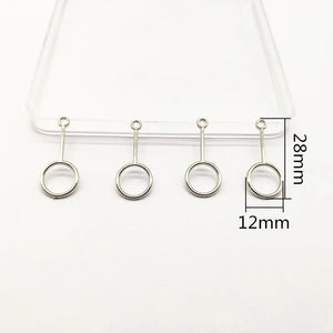 100pcs Rhodium Geometric Shape Charm for Earring DIY Jewelry Findings