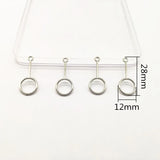 100pcs Rhodium Geometric Shape Charm for Earring DIY Jewelry Findings