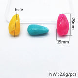Acrylic Oval-Shaped Beads for Earrings DIY - 170pcs