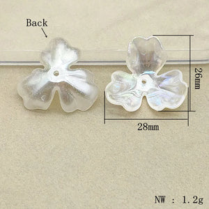Aurora Flower Beads 28x26mm 100pcs Earring DIY Jewelry Findings