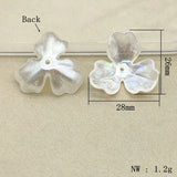 Aurora Flower Beads 28x26mm 100pcs Earring DIY Jewelry Findings