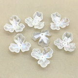 Aurora Flower Beads 28x26mm 100pcs Earring DIY Jewelry Findings