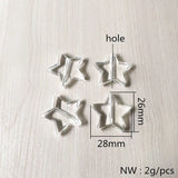 Clear Acrylic Star Shape Beads for Necklace, Earrings, Hand Jewelry DIY