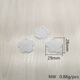Clear Frosted Flower Acrylic Beads for Jewelry Making