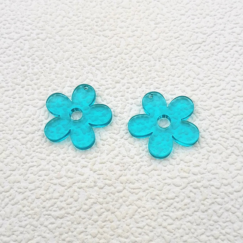 Neon Flower Charm for Ear DIY Making - 100pcs
