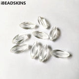 220pcs Clear Long Twist Shape Beads for Jewelry Making