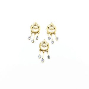 Copper/CZ Round Charm for Earrings Making 30pcs