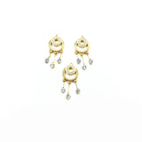 Copper/CZ Round Charm for Earrings Making 30pcs