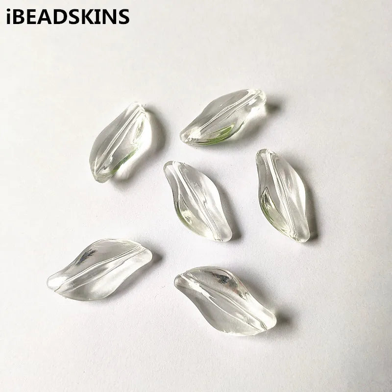 260pcs Clear Acrylic S Shape Beads for Jewelry DIY