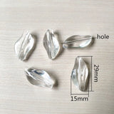 260pcs Clear Acrylic S Shape Beads for Jewelry DIY