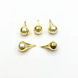 50pcs Copper/Imitation Pearls Drop Charm for Jewelry DIY