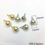 50pcs Copper/Imitation Pearls Drop Charm for Jewelry DIY