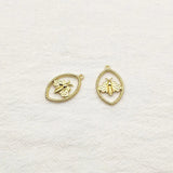 100pcs Zinc Alloy Oval Charm Pendants for Earrings DIY Jewelry Findings