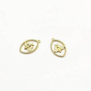 100pcs Zinc Alloy Oval Charm Pendants for Earrings DIY Jewelry Findings