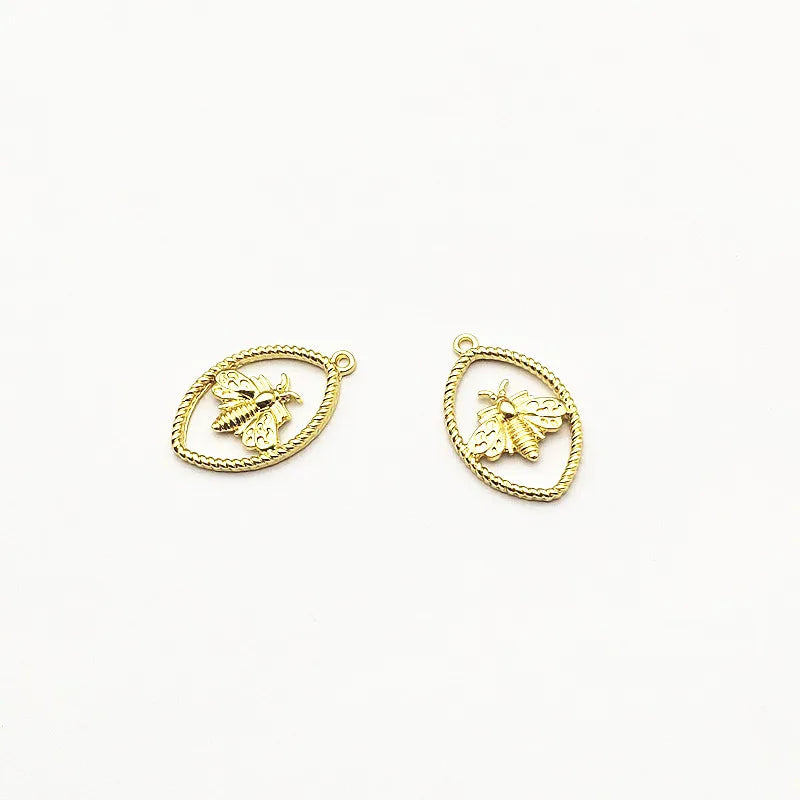 100pcs Zinc Alloy Oval Charm Pendants for Earrings DIY Jewelry Findings