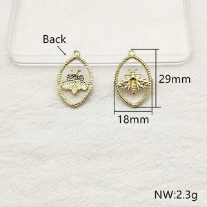 100pcs Zinc Alloy Oval Charm Pendants for Earrings DIY Jewelry Findings