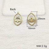 100pcs Zinc Alloy Oval Charm Pendants for Earrings DIY Jewelry Findings