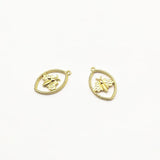 100pcs Zinc Alloy Oval Charm Pendants for Earrings DIY Jewelry Findings