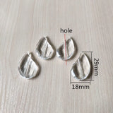 240pcs Clear Drop Shape Beads for Jewelry Making