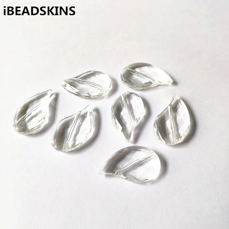 240pcs Clear Drop Shape Beads for Jewelry Making