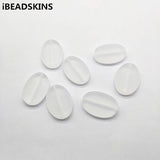 168pcs Clear Frosted Oval Shape Beads for DIY Jewelry