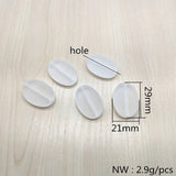 168pcs Clear Frosted Oval Shape Beads for DIY Jewelry