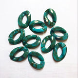 Acrylic Marble Effect Oval Chain Beads for Jewelry Making