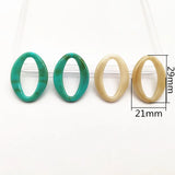 Acrylic Marble Effect Oval-Shape Beads for Earrings DIY