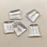 Trapezoid Shape Beads for Earrings Parts - 100pcs Clear Acrylic