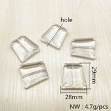 Trapezoid Shape Beads for Earrings Parts - 100pcs Clear Acrylic