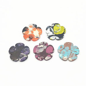 Acrylic Flower Charms 100pcs for Earrings DIY, Jewelry Findings