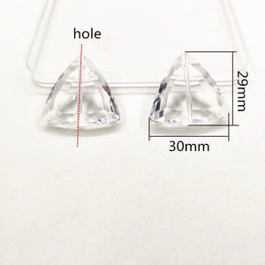 100pcs Clear Acrylic Triangle Beads for Earrings DIY