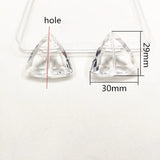 100pcs Clear Acrylic Triangle Beads for Earrings DIY