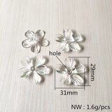 Clear Acrylic Flower Shape Beads for Jewelry Making DIY