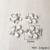 Clear Acrylic Flower Shape Beads for Jewelry Making DIY