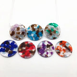 30/35mm Acetic Acid Coin-Shaped Charms for Earrings - 50pcs/lot