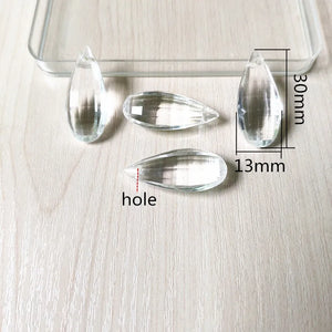 250pcs Clear Acrylic Drop Shape Beads for Jewelry Making
