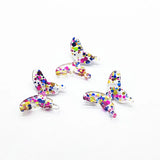 30mm 100pcs Butterfly Charm with Sequins for DIY Earrings