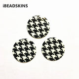 30mm Coin-Shape Acrylic Print Charms for Earring/Jewelry Making