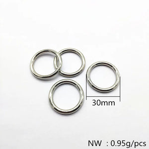 30mm Rhodium CCB Rings Shape Beads for Earrings - 200pcs