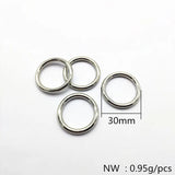 30mm Rhodium CCB Rings Shape Beads for Earrings - 200pcs