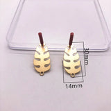 Feather-Shaped Stud Earring 100pcs/Lot for Jewelry DIY