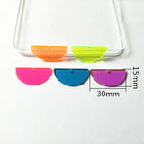 Neon Effect Semicircle Charm Stud Earring Accessories 100pcs