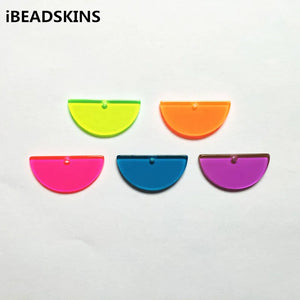 Neon Effect Semicircle Charm Stud Earring Accessories 100pcs