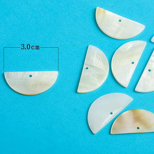 100pcs/lot Shell Semicircle Charms for Stud Earring