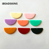 30x15mm Acrylic Semicircle Charms 100pcs for Earrings DIY